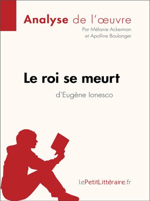 cover image of Le roi se meurt d'Eugène Ionesco (Analyse de l'oeuvre)